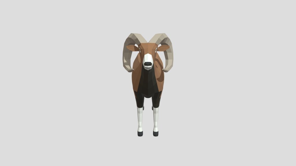 Low Poly Mouflon
