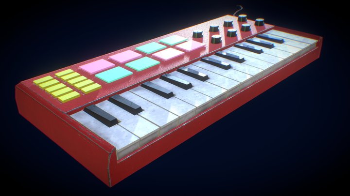 Electronic keyboard piano 3D Model