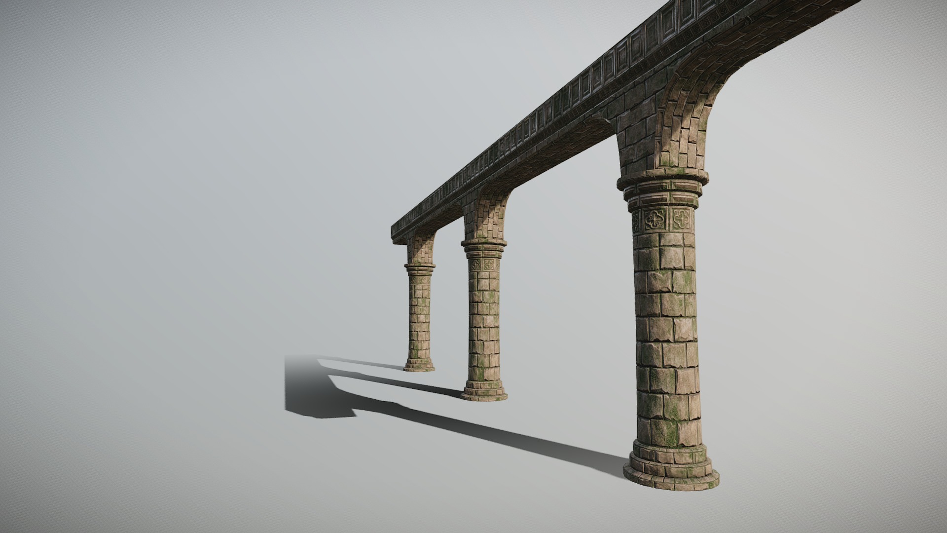 3D model Column (Trim Texture) - This is a 3D model of the Column (Trim Texture). The 3D model is about a stone structure with pillars.