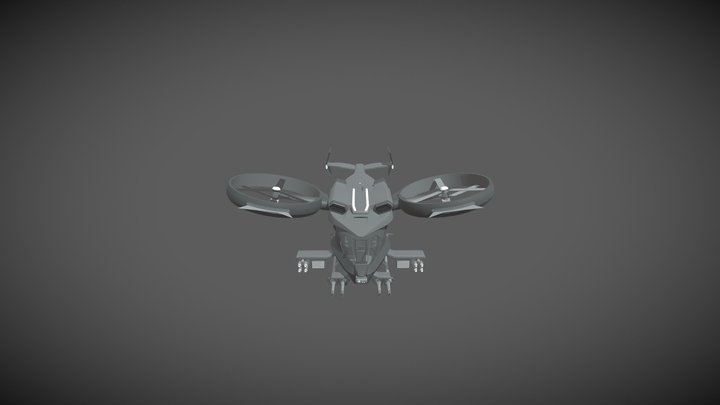 VM-3A "Locust" Gunship 3D Model