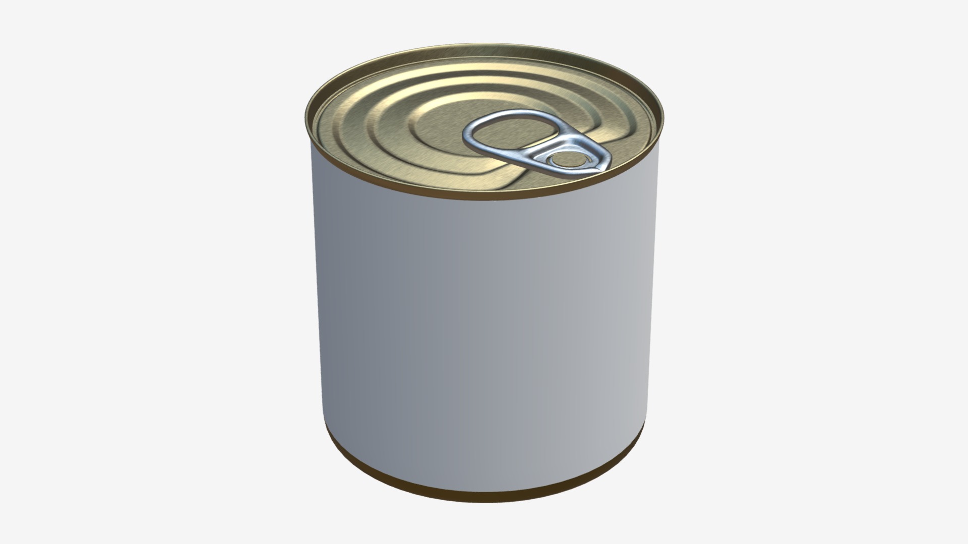 3D model Food tin can 11 - This is a 3D model of the Food tin can 11. The 3D model is about a silver ring with a black band.