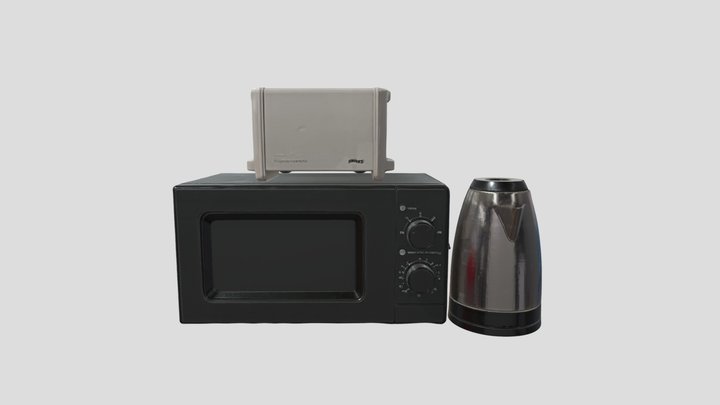 Microwave Oven Kitchen Props – Kostenloses 3D-Modell STL