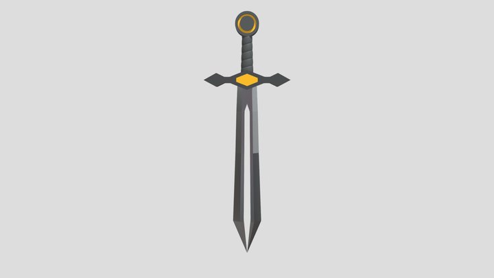 Golden Sword 3D Model
