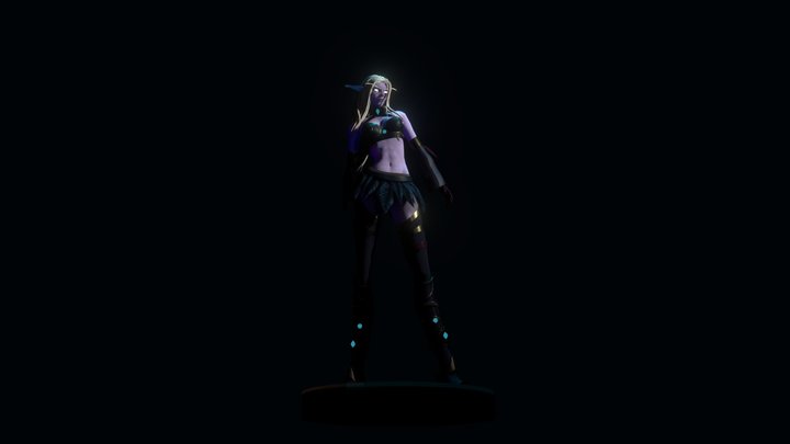 NightElf,Aurora 3D Model