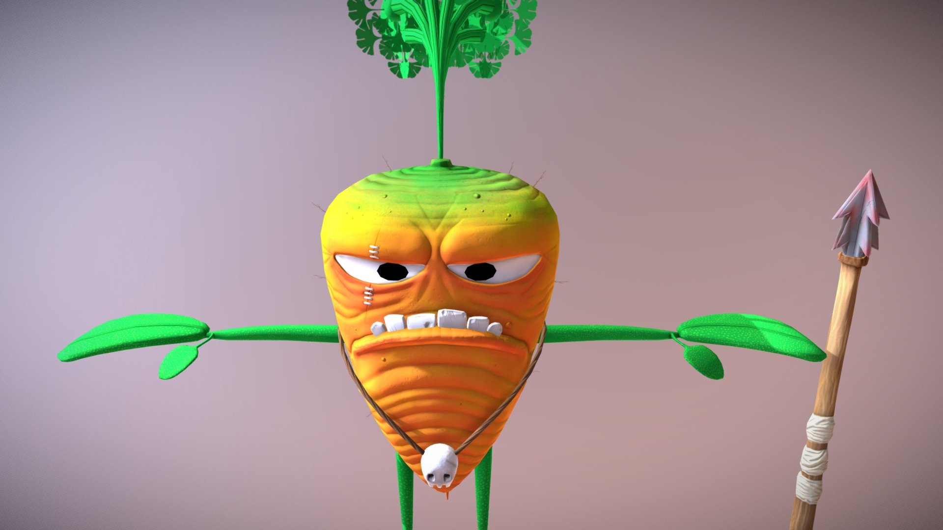 Carrot Character - 3D model by Jairo Alzate (@jairoalzate) [0b494ed ...