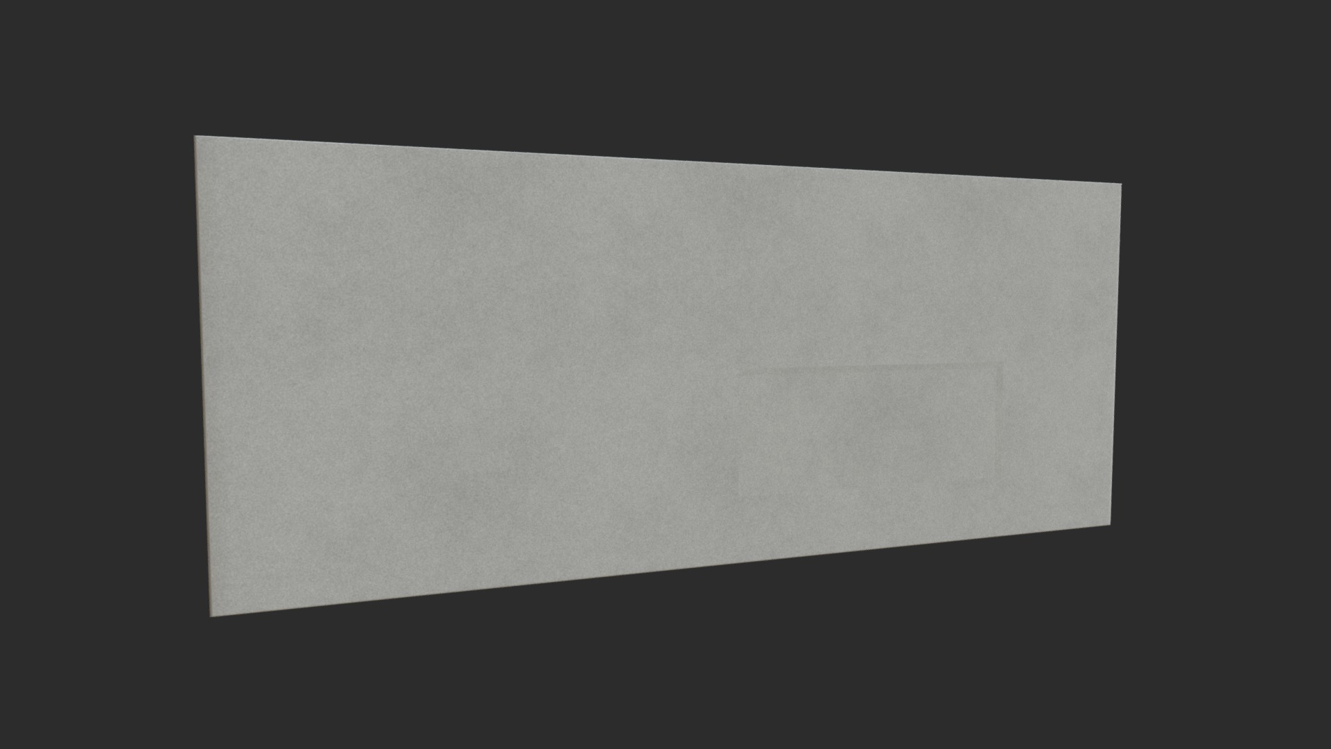 3D model Windowed envelope - This is a 3D model of the Windowed envelope. The 3D model is about a white piece of paper.