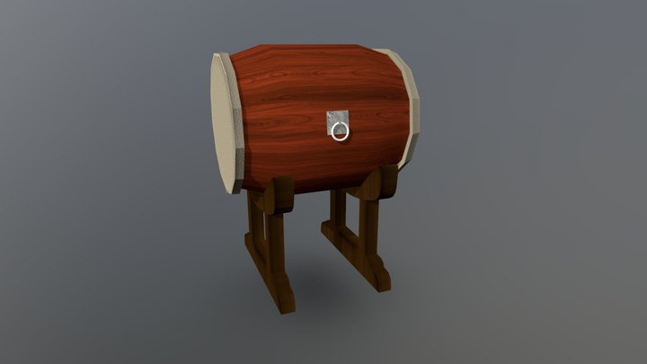 Japanese Taiko Drum 3D Model