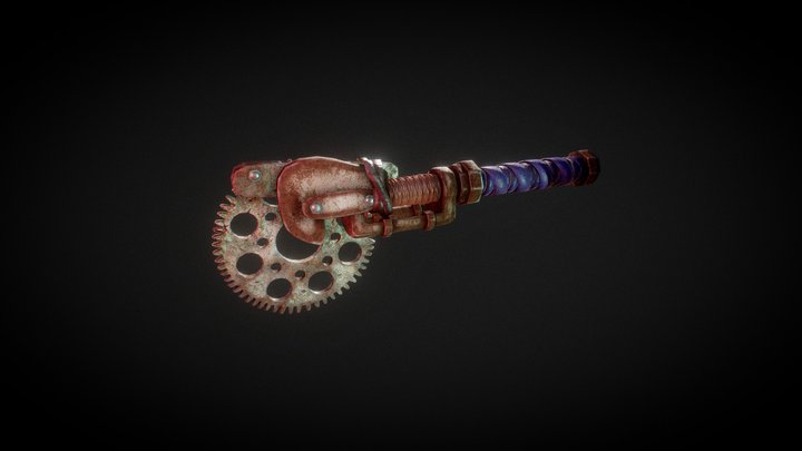 Post apocalyptic weapon 3D Model