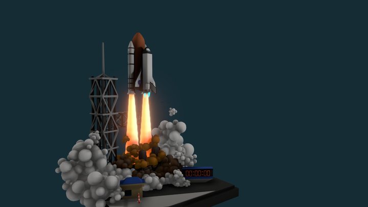 Space Shuttle | DAE IGP | Simple scene 3D Model
