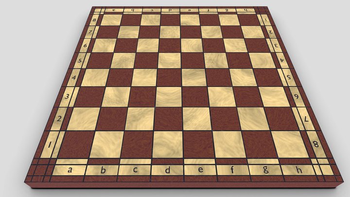 Chess Board 3D Model