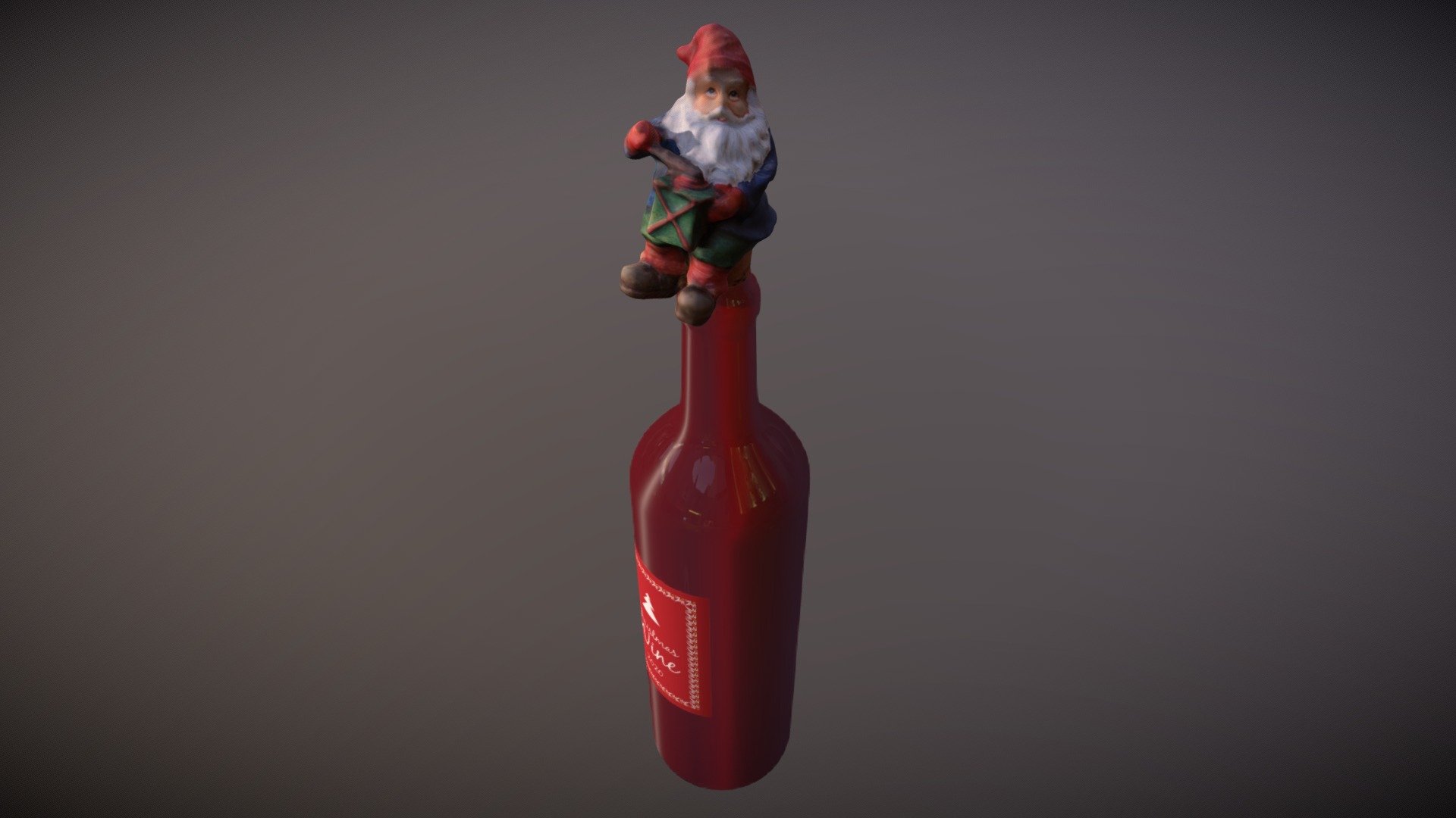 Christmas Wine Bottle