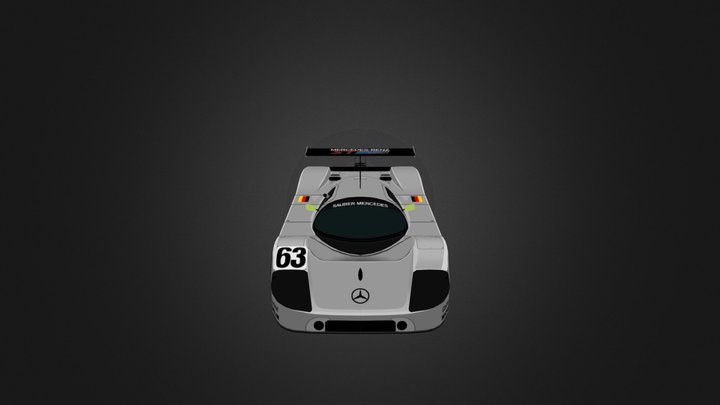 Sauber Mercedes C9 Race Car 89 GT4 3D Model