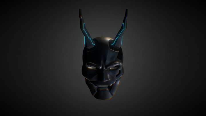 Cyber-Oni Mask 3D Model