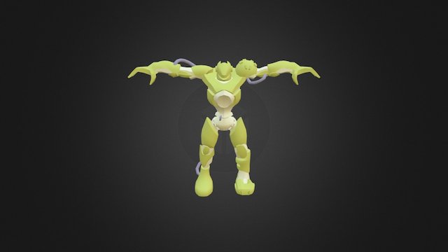 Robotic Character Low Poly 3D Model