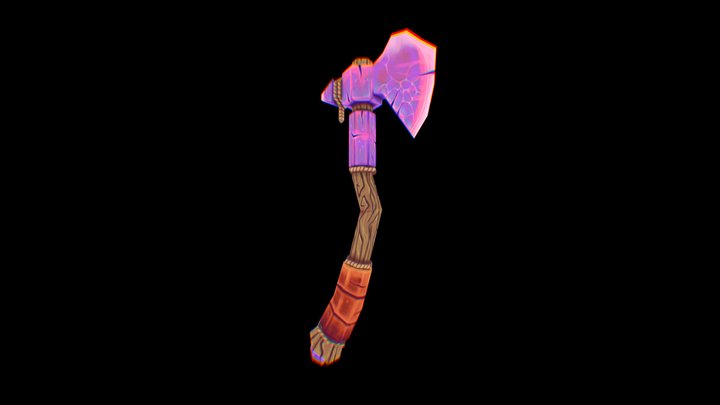PURPLE STONE AXE 3D Model