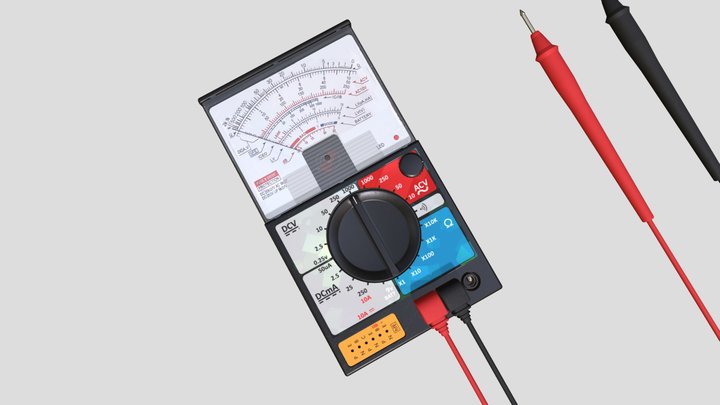 Analog multimeter 3D model 3D Model