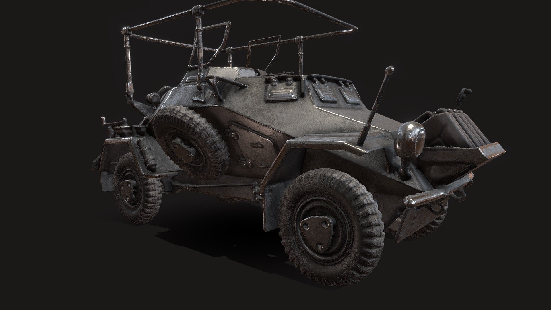 World War II Vehicle_02 (PBR texture) - Buy Royalty Free 3D model by ...