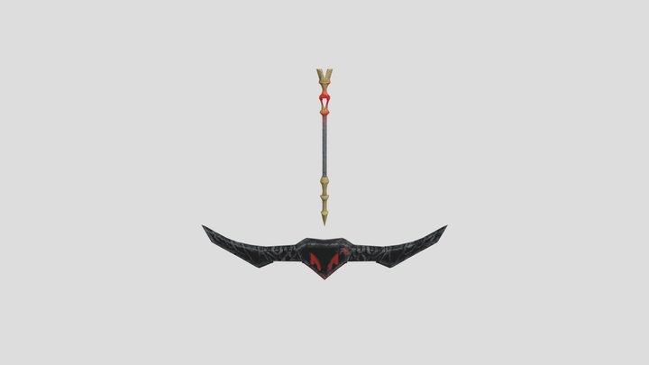Evilish Bow and Arrow 3D Model