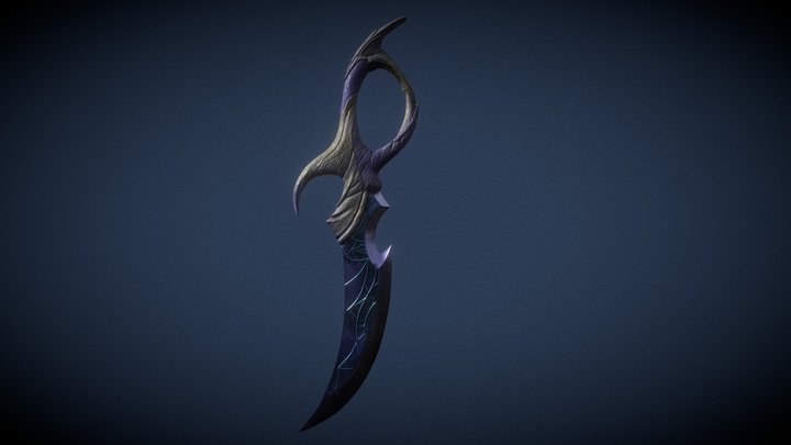 Blue Emerald Sword 3D Model