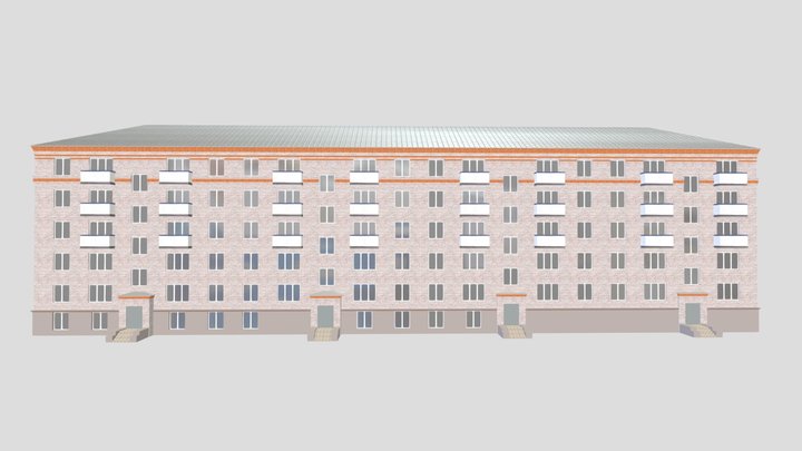 Soviet Residential Building 3D Model