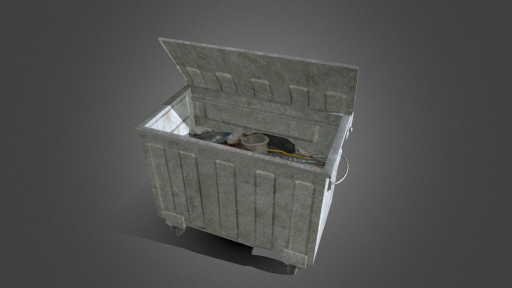 Garbage Container - Game Ready