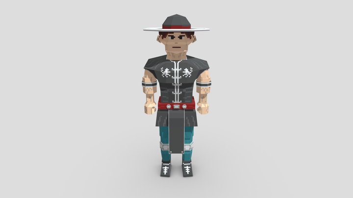 Low poly Kung Lao 3D Model