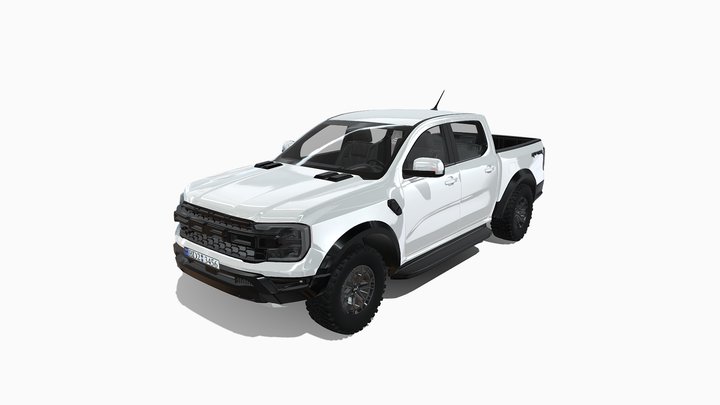 Ford Ranger Raptor 4x4 Pick-Up Truck 3D Model