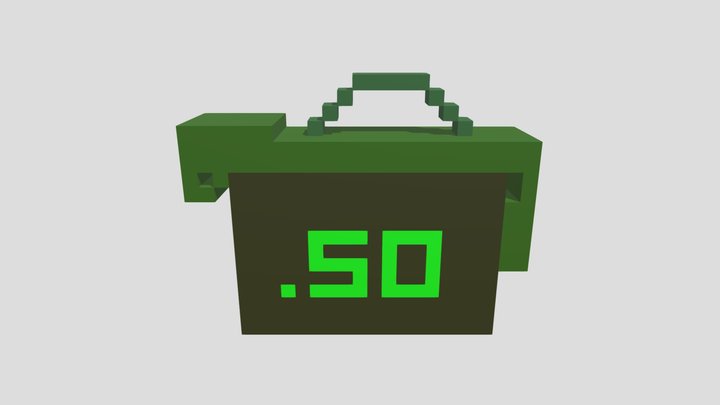 .50 CAL Ammo Box 3D Model