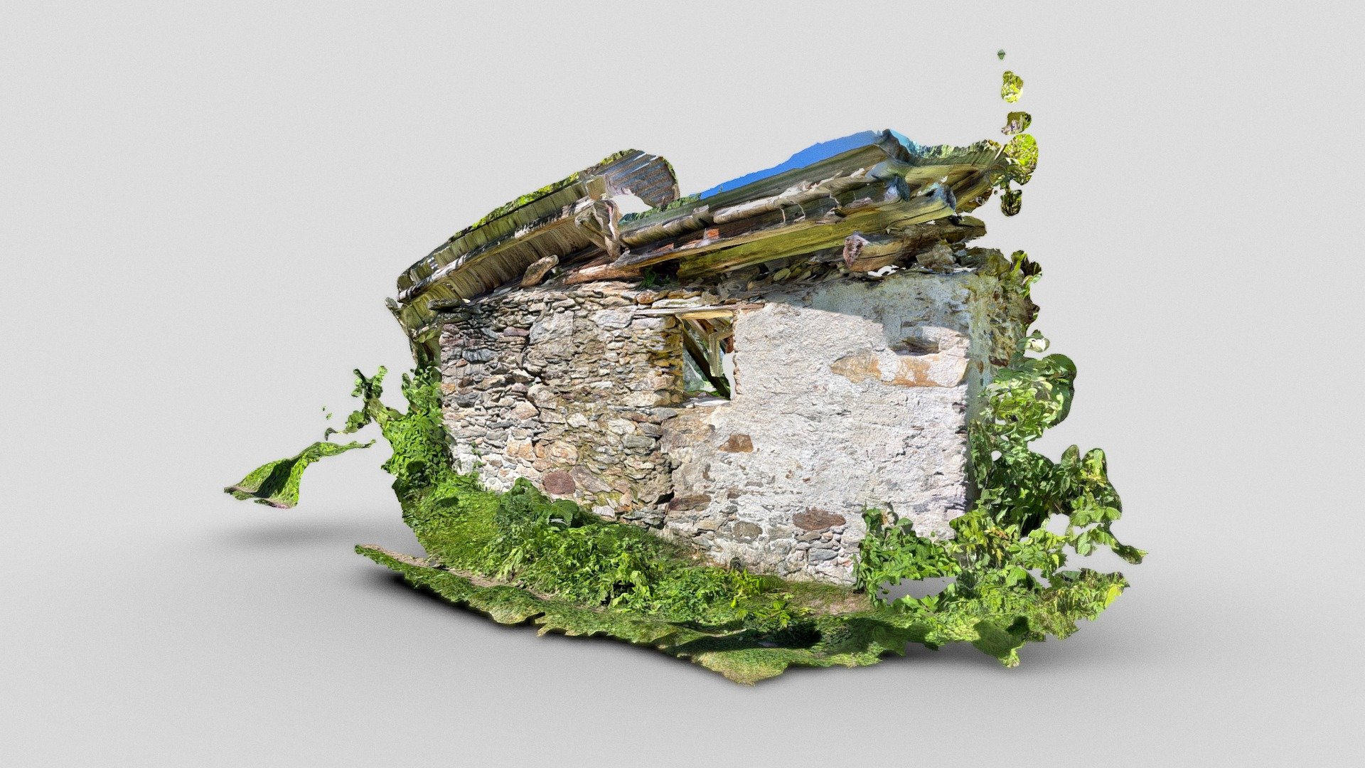 Cabin wreck — Sketchfab embed 3D viewer