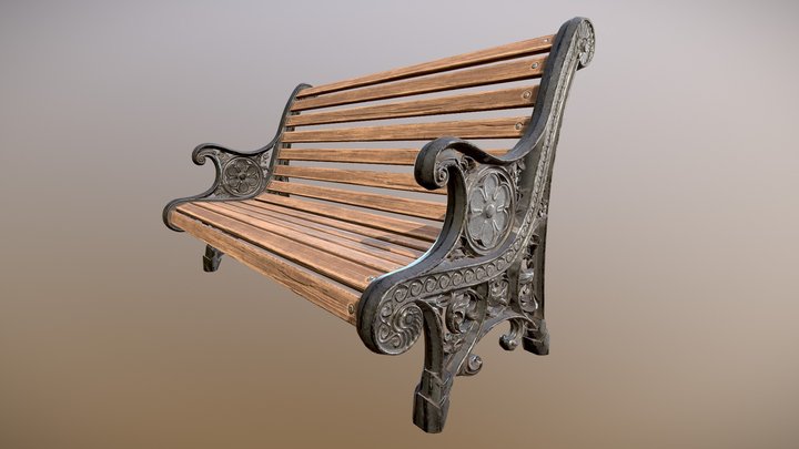 Park bench 3D Model