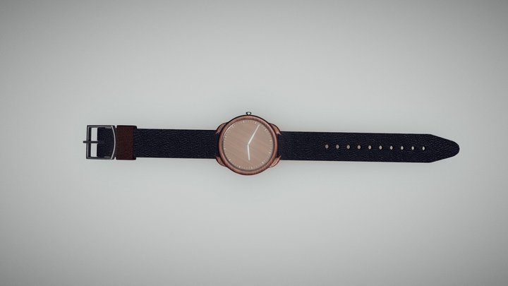 Wooden Watch 3D Model