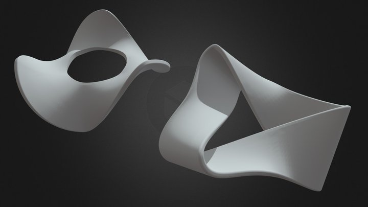 Moebius Shape Geometric Art 3D Model