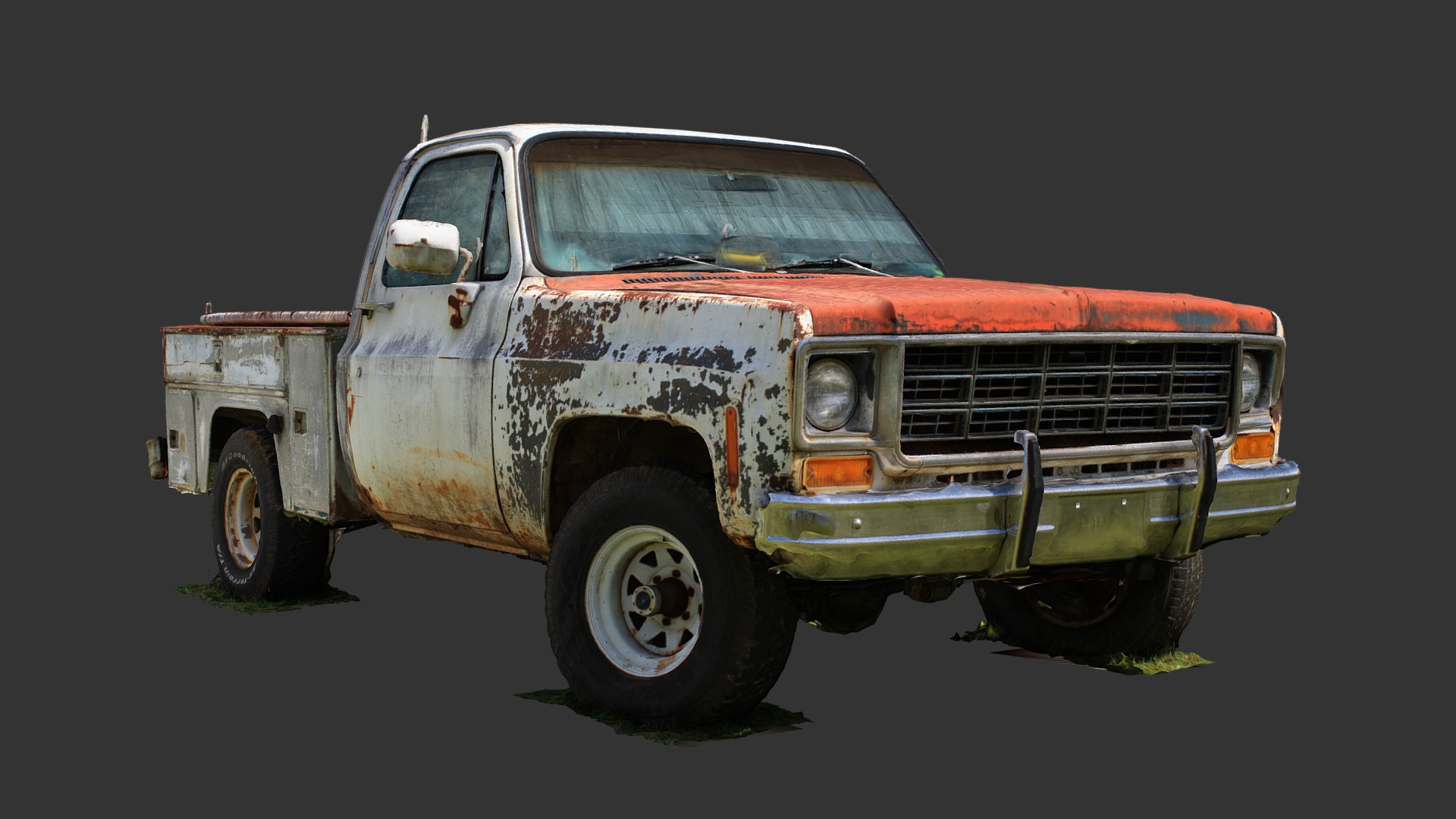 3D model Utility Truck (3D Scan) - This is a 3D model of the Utility Truck (3D Scan). The 3D model is about a truck with a trailer.