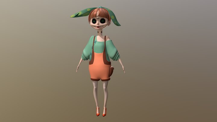 Miss Frog 3D Model
