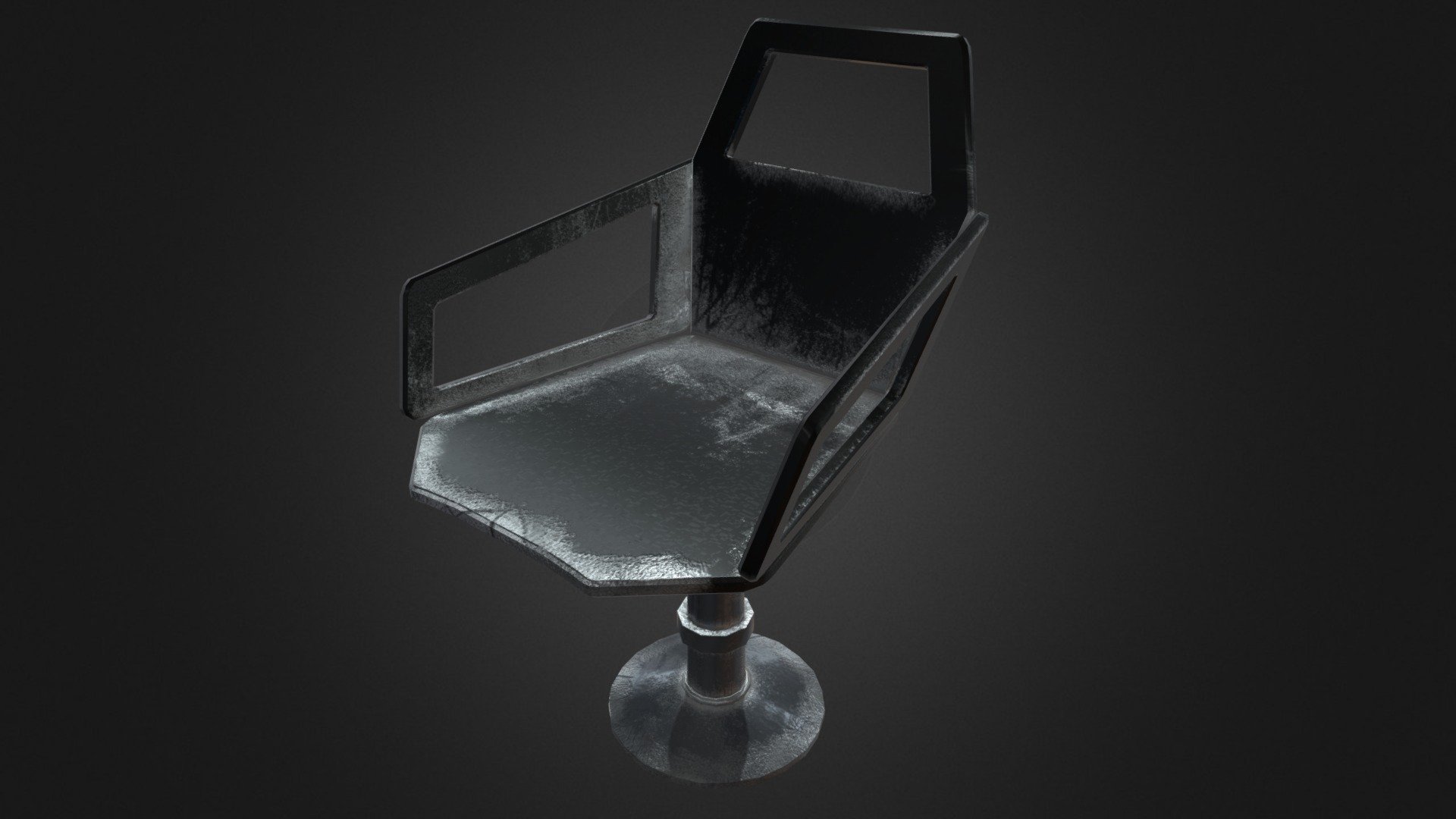 Sci-Fi Chair Game Asset — Sketchfab embed 3D viewer