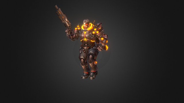 Scifi Warrior 3D Model