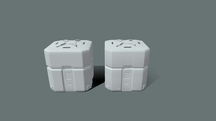 Boxes Hardsurface 3D Model