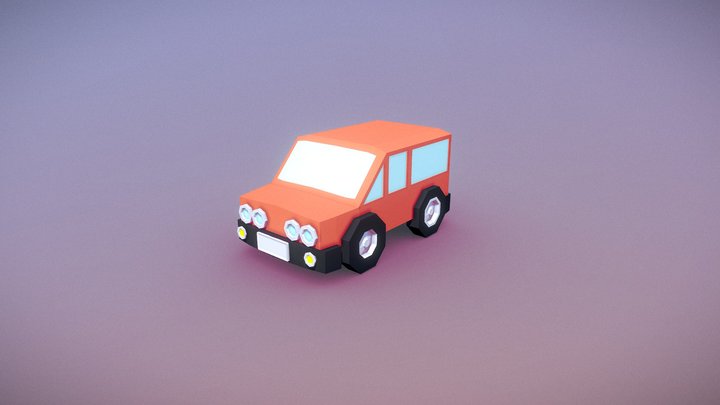 Low Poly Car 3D Model
