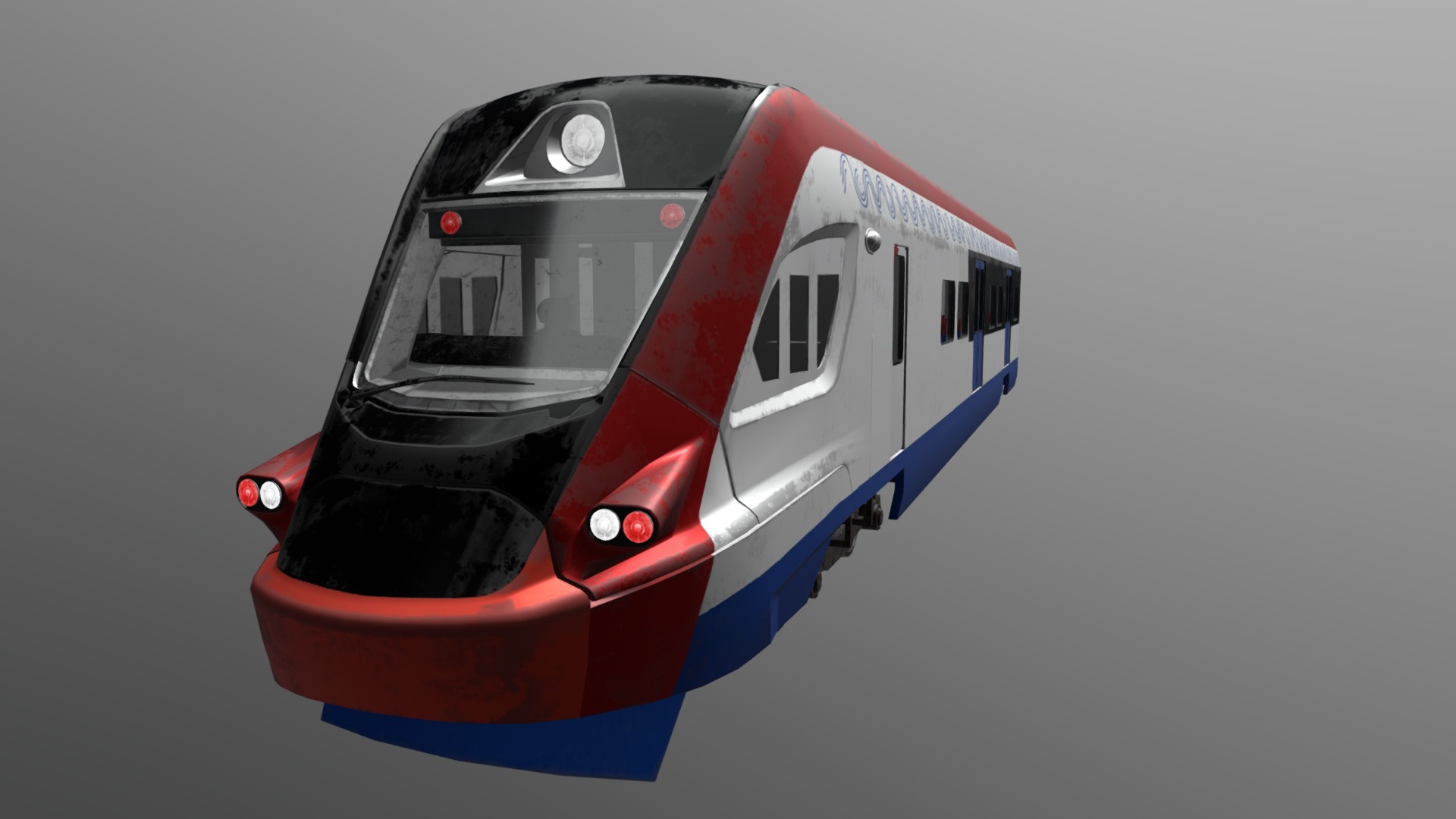 3D model Train EG2Tv_Ivolga - This is a 3D model of the Train EG2Tv_Ivolga. The 3D model is about a red and white train.