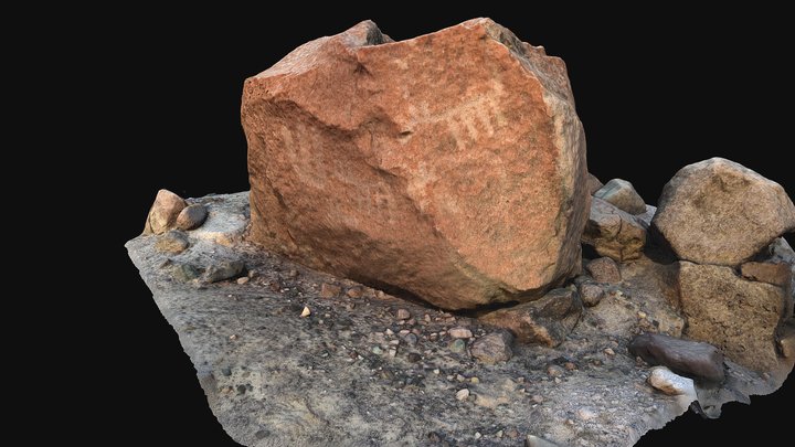Petroglifos sitio arqueológico Aldea de Chilpe 3D Model