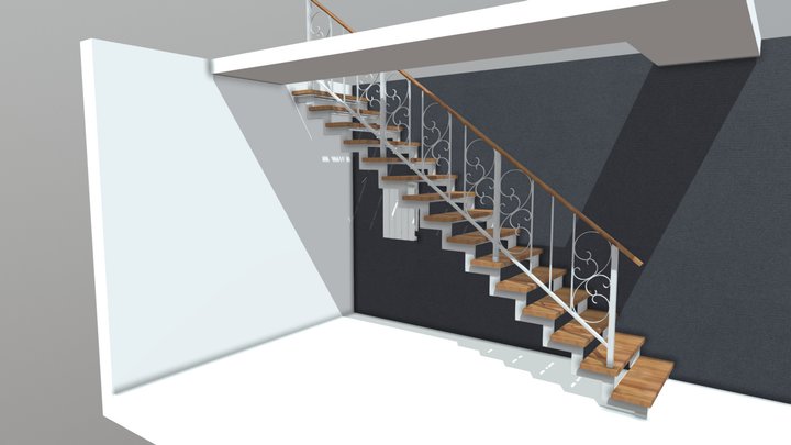 Лестница Светлана прямая 3D Model
