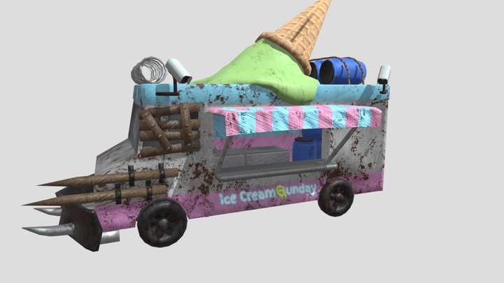 Ice cream truck - Apocalippo 3D Model