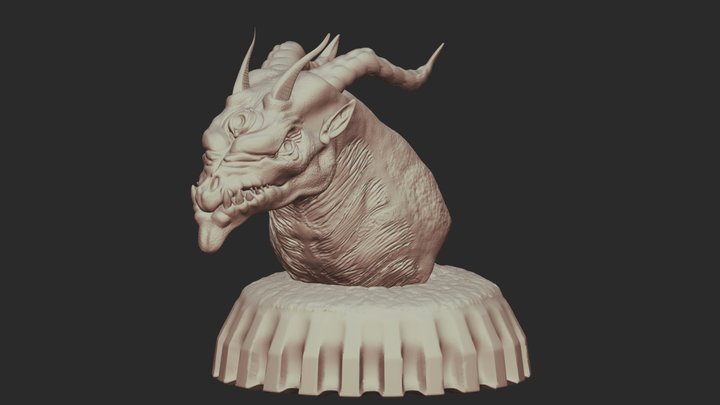 Concept of a evil dragon head 3D Model