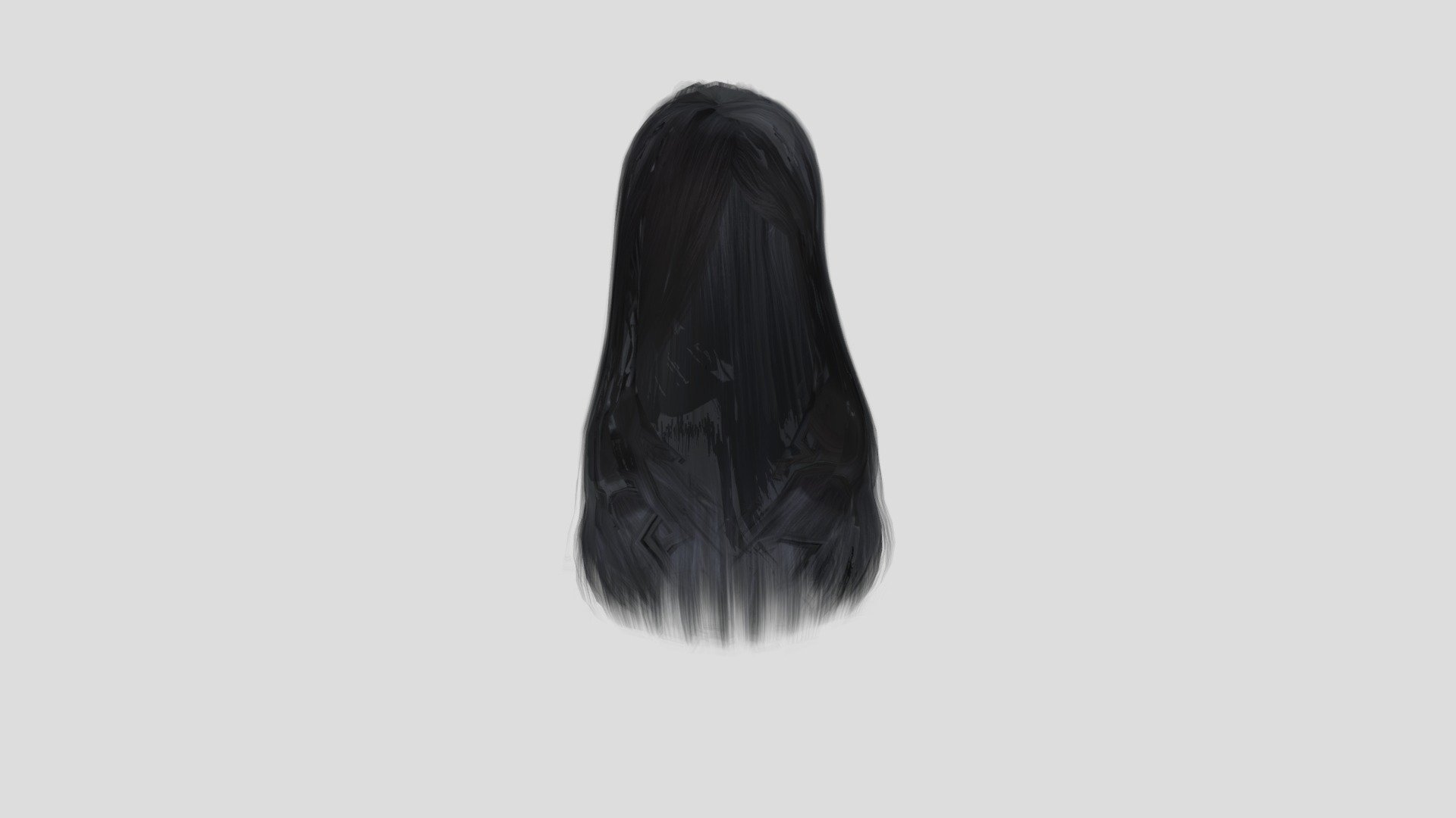 P8 Alyson- Hair Black reduced polys - Download Free 3D model by ...