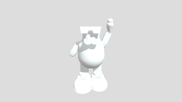 crazy man 3D Model