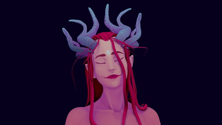 Demon Girl Stylized 3D Model