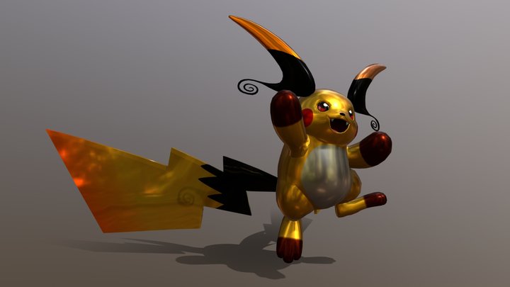 Mega Raichu X 3D Model