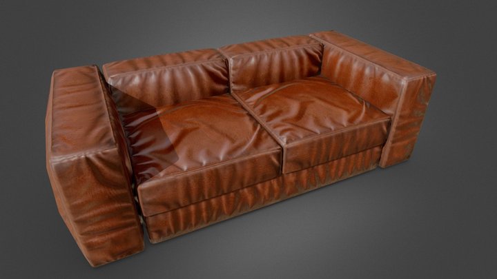 PBR Sofa game-ready 3D Model
