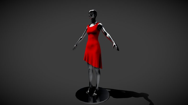 Red Dress 3D Model