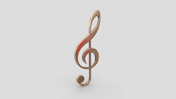 Music clef 3D Model